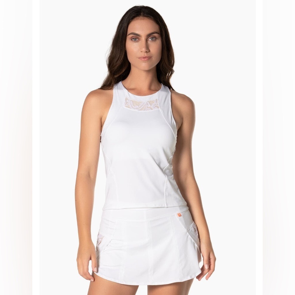 Lucky In Love Lace Track Tank